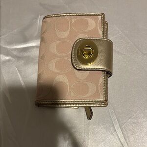 Coach Gray and Tan Wallet Elegant Design